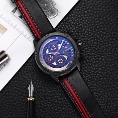 NAVIFORCE 9110 MALE QUARTZ WATCH (BLACK)