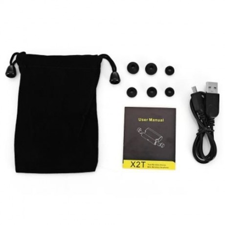 MINI X2T WIRELESS IN-EAR DOUBLE BLUETOOTH HEADSET (BLUE)