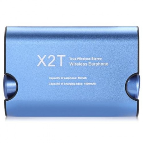 MINI X2T WIRELESS IN-EAR DOUBLE BLUETOOTH HEADSET (BLUE)