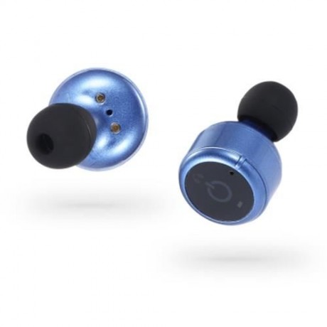 MINI X2T WIRELESS IN-EAR DOUBLE BLUETOOTH HEADSET (BLUE)