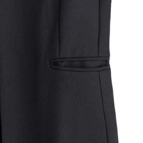 OPEN FRONT LONG VEST (BLACK)