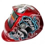 SOLAR ENERGY AUTOMATIC CHANGEABLE LIGHT ELECTRIC WELDING PROTECTIVE HELMET WITH  PIRATE PA