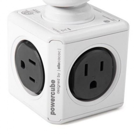 1 PIECE ALLOCACOC POWERCUBE EXTENDED POWER SOCKET US PLUG 4 OUTLETS 2 USB PORTS ADAPTER WI