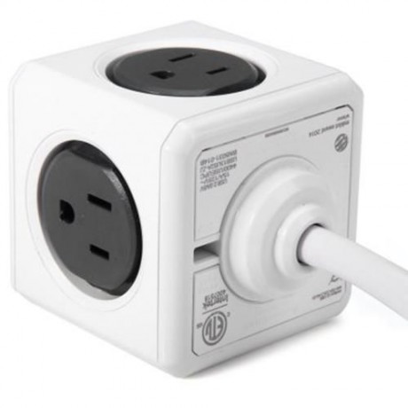 1 PIECE ALLOCACOC POWERCUBE EXTENDED POWER SOCKET US PLUG 4 OUTLETS 2 USB PORTS ADAPTER WI