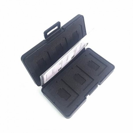 CAMERA MEMORY CARD ABS STORAGE BOX SD TF 12 CARD SLOT 5 COLOUR (BLACK)