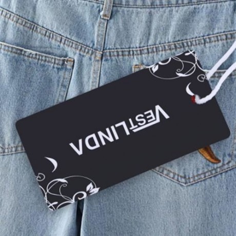 HIGH WAIST RIPPED EMBROIDERED WOMEN JEANS DENIM PANTS (LIGHT BLUE)
