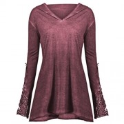 CROCHET PANEL PLUS SIZE HOODIE (ROSY PINK)