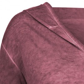 CROCHET PANEL PLUS SIZE HOODIE (ROSY PINK)