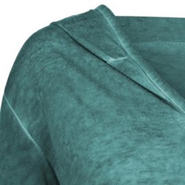 CROCHET PANEL PLUS SIZE HOODIE (BLACKISH GREEN)