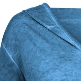 CROCHET PANEL PLUS SIZE HOODIE (BLUE)