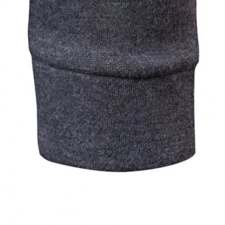 HOODED COLOR BLOCK PANEL FLEECE ZIP UP HOODIE (LIGHT GRAY)