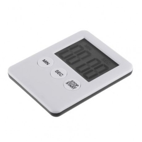 Magnetic LCD Digital Kitchen Timer Cooking Tool (WHITE)