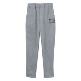 FEMALE CUTE PRINT SPORTS SWEATSHIRT SET LOOSE FLEECED PANTS (GRAY)