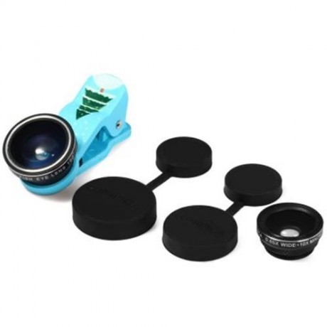 FUNIPICA XMAS TREE MULTI-COATING GLASS 3-IN-1 FISH EYE MACRO 0.65X WIDE ANGLE LENS FOR IPH