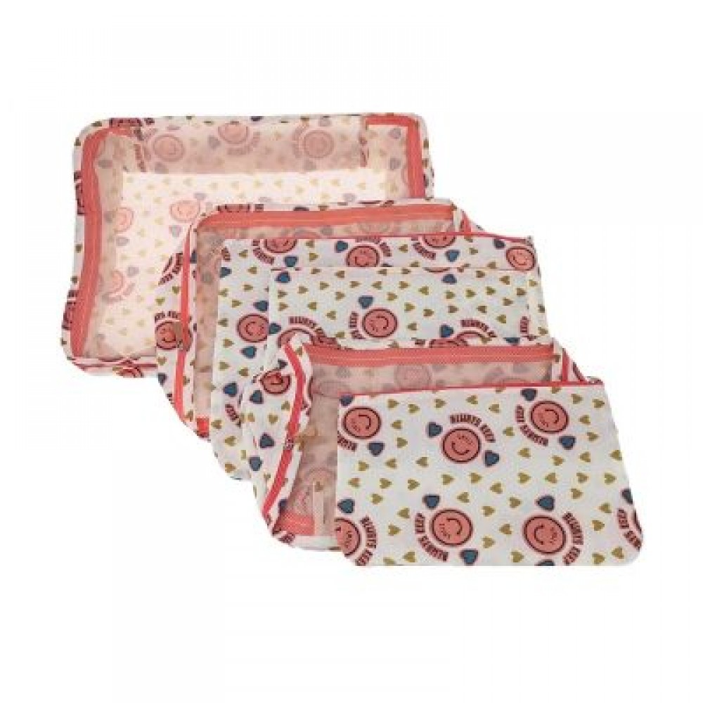 6 in 1 Storage Bags Journey Organizer for Outdoor Traveling (PINK)