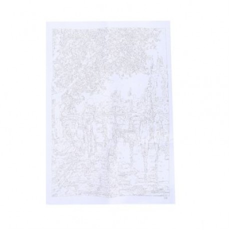 DIY Park Oil Painting Art Wall Home Decoration (MULTI)