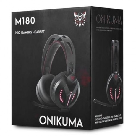ONIKUMA M180 STEREO GAMING HEADSET 2.0M CABLE LED LIGHT (BLACK)