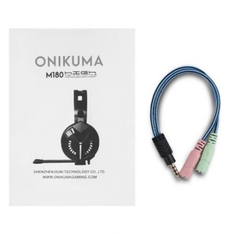 ONIKUMA M180 STEREO GAMING HEADSET 2.0M CABLE LED LIGHT (BLACK)