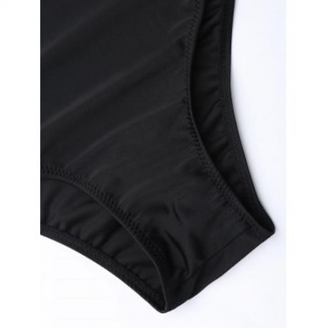 CRISS CROSS ONE PIECE SWIMSUIT (BLACK)