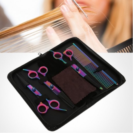 Professional Colorful Hair Scissors Set Hairdressing Tools (COLORFUL)