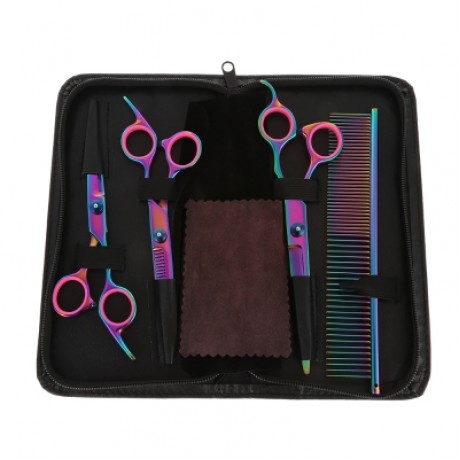 Professional Colorful Hair Scissors Set Hairdressing Tools (COLORFUL)