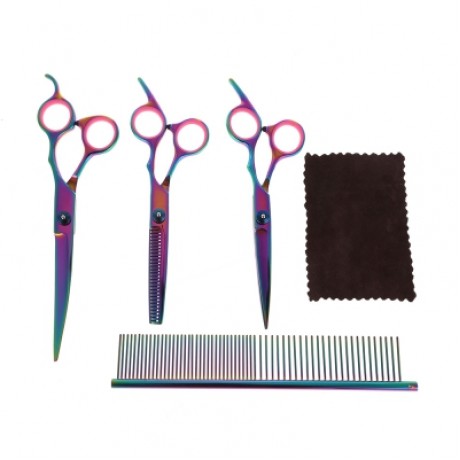 Professional Colorful Hair Scissors Set Hairdressing Tools (COLORFUL)