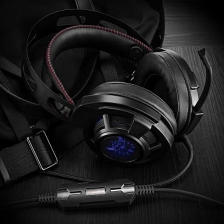 ONIKUMA M190 STEREO GAMING HEADSET 2.0M CABLE LED LIGHT (BLACK)