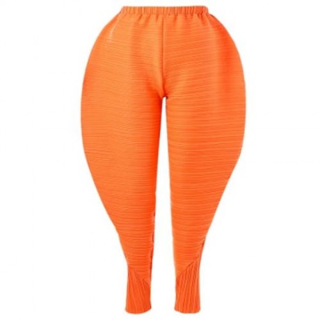 THANKSGIVING PLEATED PLUS SIZE CHICKEN DRUMSTICKS PANTS (ORANGE)