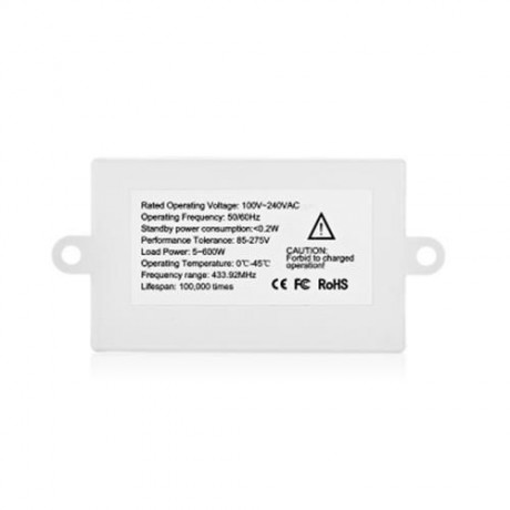 FYW SMART TOUCH REMOTE WALL SWITCH RECEIVER HOUSEHOLD GADGET (WHITE)