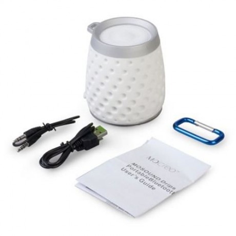 MOCREO MOSOUND DRIPS MINI IPX4 WATER RESISTANT WIRELESS BLUETOOTH V2.1 SPEAKERPHONE WITH L