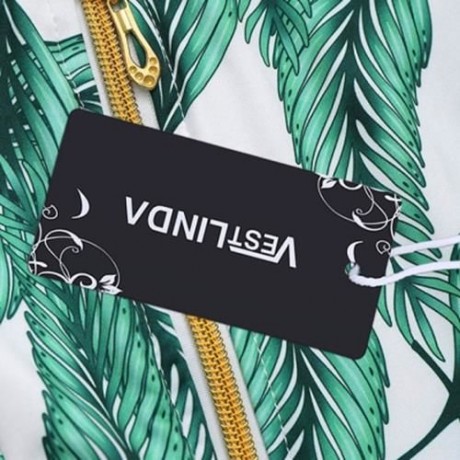 TROPICAL LEAVES PRINT PUSH UP BIKINI SET (GREEN)