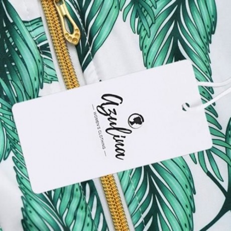 TROPICAL LEAVES PRINT PUSH UP BIKINI SET (GREEN)