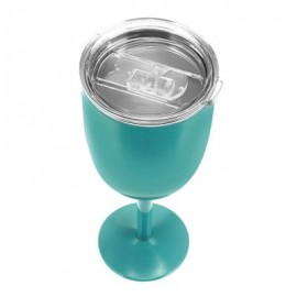 Double-Layer Warm-keeping Stainless Steel Goblet Wine Cup (MINT)