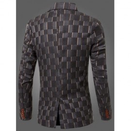 NEW LOOK NOTCHED LAPEL COLLAR DOUBLE BREASTED STRIPED BLAZER FOR MEN (BLACK)