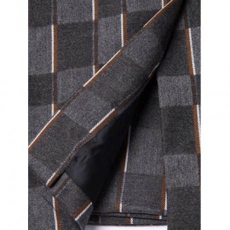 NEW LOOK NOTCHED LAPEL COLLAR DOUBLE BREASTED STRIPED BLAZER FOR MEN (BLACK)
