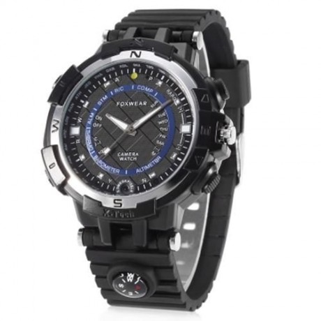 FOXWEAR FOX8 SMARTWATCH 16GB RAM NIGHT VISION COMPASS FLASHLIGHT WIFI VIDEO  (BLUE BLACK)