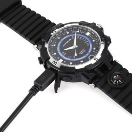 FOXWEAR FOX8 SMARTWATCH 16GB RAM NIGHT VISION COMPASS FLASHLIGHT WIFI VIDEO  (BLUE BLACK)