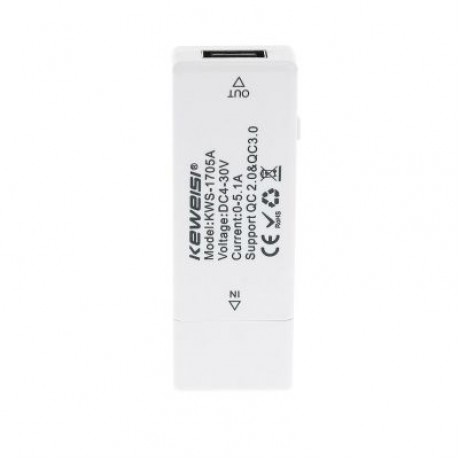KW - 1705A USB Charging Detector Voltage Current Tester (WHITE)