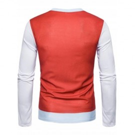 V NECK CHRISTMAS SANTA COSTUME PRINT UGLY T-SHIRT (COLORMIX)