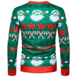 V NECK CHRISTMAS PATTERN UGLY T-SHIRT (COLORMIX)