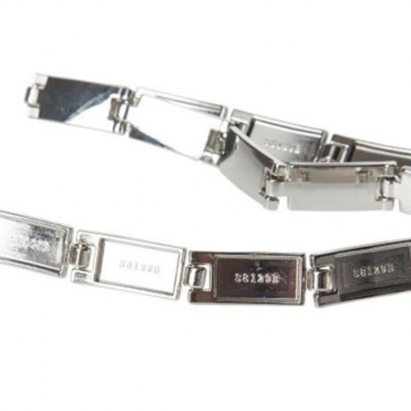 CHIC PIN BUCKLE RECTANGLE SHAPE ALLOY BELT FOR WOMEN (SILVER)