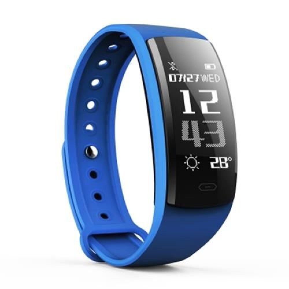 QS90 BLUETOOTH 4.0 SMART WATCH MULTIPLE SPORTS MODES WEATHER REMIND WRISTBAND  (BLUE)