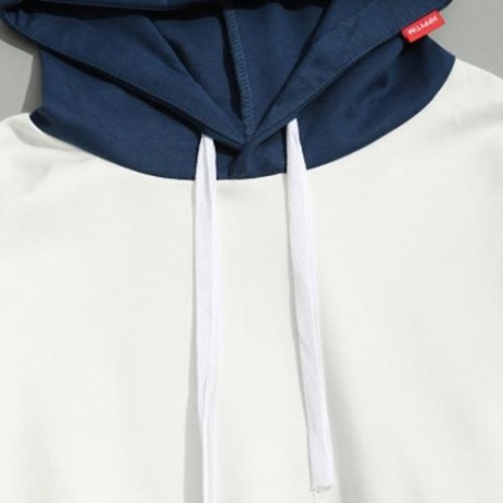 COLOR BLOCK MENS HOODIE (WHITE)