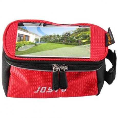 JOYTU BICYCLE 5.5 INCH TOUCH SCREEN PHONE SADDLE BAG (RED)