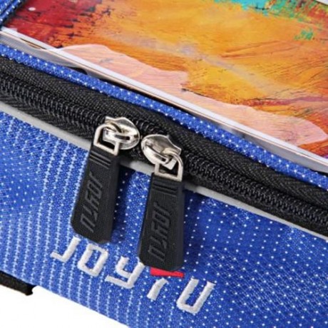 JOYTU BICYCLE 5.5 INCH TOUCH SCREEN PHONE SADDLE BAG (BLUE)