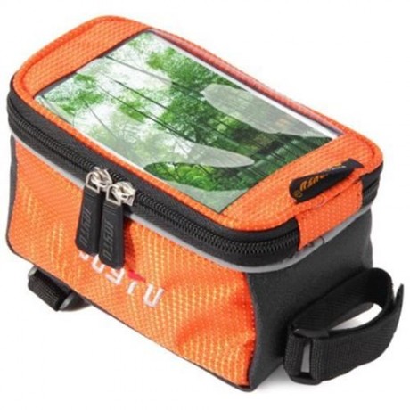 JOYTU BICYCLE 5.5 INCH TOUCH SCREEN PHONE SADDLE BAG (ORANGE)