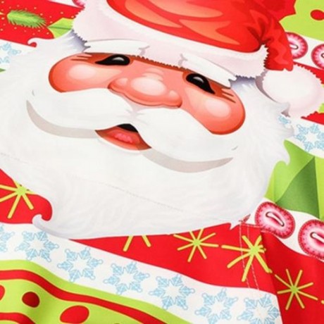 HOODED CHRISTMAS UGLY SNOWFLAKE SANTA PRINT HOODIE (COLORMIX)