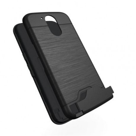 Shockproof Convenient One Card Slot Hard Back Case for Motorola Moto G4 Plus (BLACK)
