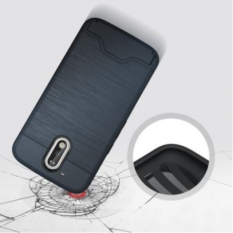 Shockproof Convenient One Card Slot Hard Back Case for Motorola Moto G4 Plus (CADETBLUE)