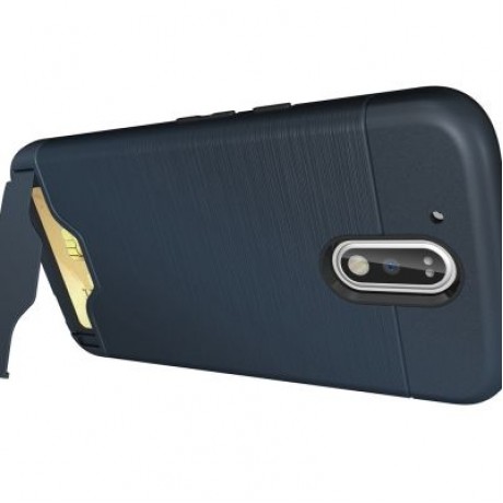 Shockproof Convenient One Card Slot Hard Back Case for Motorola Moto G4 Plus (CADETBLUE)